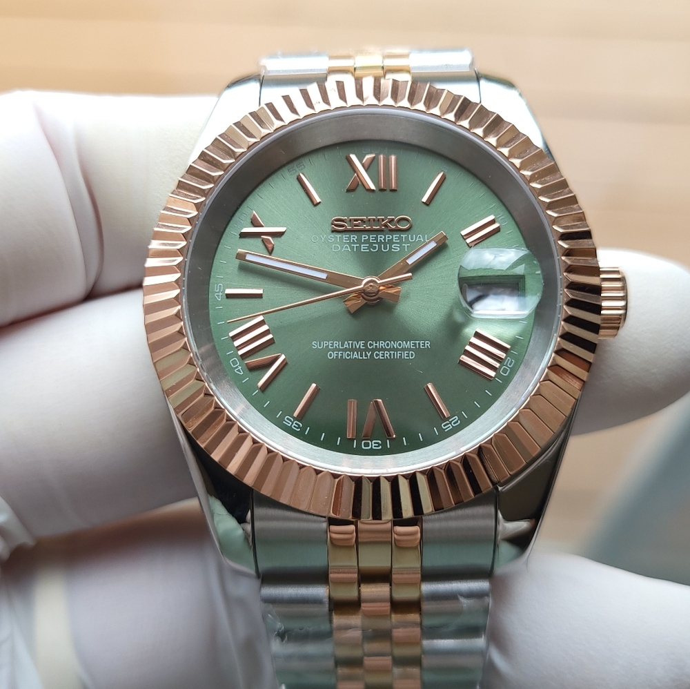 New 36mm Seiko Mod Date Just Automatic Watch - Picture 2 of 7